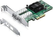 Load image into Gallery viewer, 10/100/1000Mbps Gigabit Ethernet Converged Network Adapter (NIC) with Intel 82576 Chip, Ethernet PCI Express NIC Network Card, Dual SFP Ports, PCI Express 2.0 X4, Compare to Intel E1G42EF