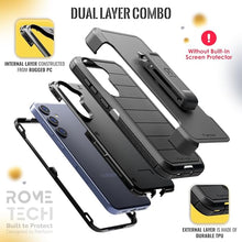 Load image into Gallery viewer, for Samsung Galaxy S25 Case with Belt Clip Holster & Kickstand, Screenless Protective Dual-Layer Shockproof Phone Case for Galaxy S25 - Black