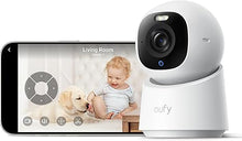 Load image into Gallery viewer, eufy Indoor Cam E30, Latest Generation, 4K UHD Security Camera, Pet/Dog/Baby Camera with Phone app, Color Night Vision, Human/Pet Auto Tracking, 360 Pan-Tilt, Works with Homekit