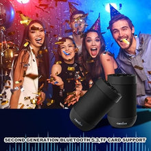 Load image into Gallery viewer, comiso Bluetooth Speaker,5.3 Bluetooth Speakers Wireless,TWS Stereo Pairing,Built in Mic,360 HDSound,IP65 Waterproof Speaker,Support TF Card, for Home/Party/Outdoor/Beach, Gift for Men/Women-Black