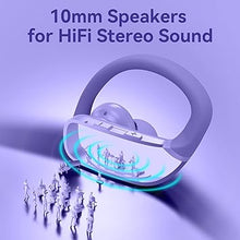 Load image into Gallery viewer, bmani Wireless Earbuds Bluetooth Headphones 48hrs Play Back Sport Earphones with LED Display Over-Ear Buds with Earhooks Built-in Mic Headset for Workout Purple