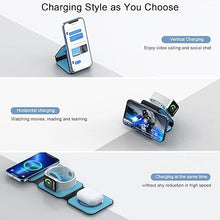 Load image into Gallery viewer, Wireless Charger 3 in 1,RTOPS Magnetic Travel Wireless Charging Station Multiple Devices,GaN 3 in 1 Charging Station,Compatible for iPhon16/15/14/13/Pro/Max,iWatch,AirPods4/3/2/Pro(Adapter Includes)