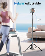 Load image into Gallery viewer, UBeesize 72" Phone Tripod - Tripod for iPhone & Selfie Stick with Phone Holder & Remote - Upgraded, Stable & Portable Stand for iPhone 16/15/14, Android, Cameras & Action Cams