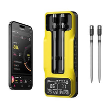 Load image into Gallery viewer, 800FT Smart Wireless Meat Thermometer with Digital Meat Probe, Bluetooth Meat Thermometer with App Host Control for Barbecue, Outdoor Grilling, Oven & Smoker (Two*Probe-04)
