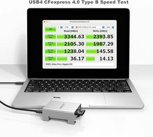 Load image into Gallery viewer, USB4 CFexpress 4.0 Type B Card Reader, 40Gbps Up to 5000MB/s, Built-in Turbo Cooling Fan?OTG Auxiliary Power Supply, Compatible with OWC Atlas Pro & ProGrade CFexpress 4.0 Type B