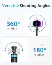 Load image into Gallery viewer, UBeesize 72" Phone Tripod - Tripod for iPhone & Selfie Stick with Phone Holder & Remote - Upgraded, Stable & Portable Stand for iPhone 16/15/14, Android, Cameras & Action Cams