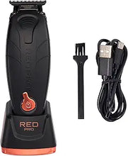 Load image into Gallery viewer, RED Pro Professional Cordless Hair Finishing Trimmer for Men, Electric Rechargeable Wireless Beard Detailer for Barbers and Stylists, Diamond Like Carbon Coated T-Blade with Zero Gapped (Matte Black)