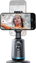Load image into Gallery viewer, GREEN HOUSE Auto Face Tracking Phone Holder & Mount, 360°Fast Rotation, Gimbal Stabilizer for Influencer Content Creating Vlog, YouTube, TikTok, Gesture Recognization, GH-USTTA-BK