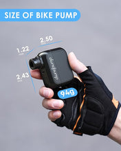 Load image into Gallery viewer, Bike Pump, Mini Electric Bike Pump, 100 PSI Bicycle Tire Pump with Presta and Schrader Valve, Tiny Pump for Road Bikes