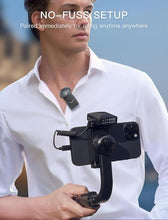 Load image into Gallery viewer, FIFINE Wireless Lavalier Microphone for iPhone/Android/Camera, 2 Pack Cordless Lapel Mic System for Vlog Recording Video YouTube/TikTok Interview, Condenser Clip-On Microphone with Charging Case-M9