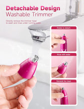 Load image into Gallery viewer, ZORAMI Rechargeable Ear and Nose Hair Trimmer - 2024 Professional Painless Eyebrow & Facial Hair Trimmer for Men Women, Powerful Motor and Dual-Edge Blades for Smoother Cutting Magenta