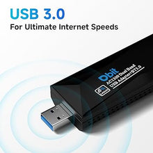 Load image into Gallery viewer, DBIT AC1300 USB WiFi Adapter EDR BT 5.0 Dongle 2.4G/5G Dual Band Wireless Network Adapter for PC Desktop, MU-MIMO, USB 3.0, Supports Windows 11, 10, 8.1, 8, 7, XP/Mac OS X 10.9-10.15