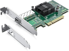 Load image into Gallery viewer, 10Gtek 10Gb PCI-E NIC Network Card, Single SFP+ Port, with Intel 82599EN Controller, Ethernet LAN Adapter Support Windows Server/Linux/VMware, Compare to Intel X520-DA1(Intel E10G42BTDA)