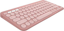 Load image into Gallery viewer, Logitech Pebble Keys 2 K380s, Multi-Device Bluetooth Wireless Keyboard with Customizable Shortcuts, Slim and Portable, Easy-Switch for Windows, macOS, iPadOS, Android, Chrome OS - Tonal Rose