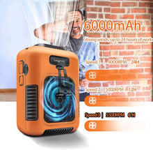 Load image into Gallery viewer, CAZOKASI Newest Version Personal Fan Portable Waist Fan Working Fan Hand Free 6000mAh, 6-24hours Wearable Fan for Traveling Working Outdoor Office