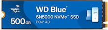 Load image into Gallery viewer, Western Digital 500GB WD Blue SN5000 NVMe Internal Solid State Drive SSD - PCIe Gen 4.0, M.2 2280, Up to 5,000 MB/s - WDS500G4B0E