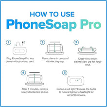 Load image into Gallery viewer, PhoneSoap Pro UV Smart Phone Sanitizer & Universal Cell Phone Charger Box | Patented & Clinically Proven 360-Degree UV-C Disinfection | Disinfects and Charges All Phones (Red)