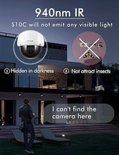 Load image into Gallery viewer, 940nm RTSP PTZ Camera Outdoor WiFi for Home Security Human Tracking, Surveillance Cameras Motion Detection, 50FT Hidden Night Vision, 32G SD Card Wide Angle Siren 2-Way Audio Waterproof
