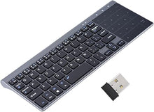 Load image into Gallery viewer, GOWENIC 2.4Ghz Keyboard, MC-41AG QWERTY Layout 1200 DPI 59 Keys Ultra Mini Universal Keypad with USB Receiver & Touchpad for Computer,Desktop,PC,Laptop,TV Box