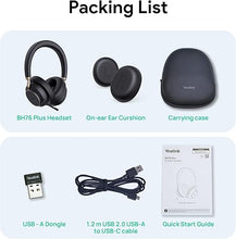Load image into Gallery viewer, Yealink BH76 Plus UC Wireless Headset for Work, Bluetooth Headsets with Microphone Active Noise Cancelling, Retractable Mic Arm, ANC Business Headsets for Teams Zoom Meeting Call, Switchable Earpads