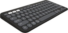 Load image into Gallery viewer, Logitech Pebble Keys 2 K380s, Multi-Device Bluetooth Wireless Keyboard with Customizable Shortcuts, Slim and Portable, Easy-Switch for Windows, macOS, iPadOS, Android, Chrome OS - Tonal Graphite