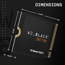 Load image into Gallery viewer, WD_BLACK 1TB SN770M M.2 2230 NVMe SSD for Handheld Gaming Devices, Speeds up to 5,150MB/s, TLC 3D NAND, Great for Steam Deck and Microsoft Surface - WDBDNH0010BBK-WRSN