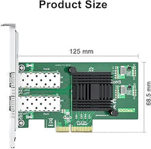 Load image into Gallery viewer, 10/100/1000Mbps Gigabit Ethernet Converged Network Adapter (NIC) with Intel 82576 Chip, Ethernet PCI Express NIC Network Card, Dual SFP Ports, PCI Express 2.0 X4, Compare to Intel E1G42EF
