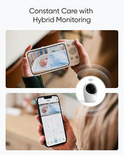 Load image into Gallery viewer, eufy Baby Monitor E21 with 4K Camera, Hybrid Wi-Fi and No Wi-Fi Connection, App and Monitor Control, Ultra-Clear Night View, Pan-Tilt, 8× Zoom, Portable Camera with Built-In Battery, ANR, Smart Alerts