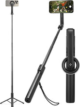Load image into Gallery viewer, Spigen MagSafe Selfie Stick Tripod Stand (MagFit) with Bluetooth Remote Control Shutter 47" Extendable Compatible with MagSafe iPhone 16 15 14 13 12 Pro Max Mini & Android Phones - Black