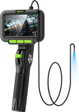 Load image into Gallery viewer, Two-Way Articulating Borescope with Light, 3.9mm Articulating Probe Industrial Endoscope Camera with 3.3ft/1m Self-Resetting Tube, 5" IPS Screen Inspection Camera with Light for Engine/Pipe