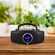 Load image into Gallery viewer, HANNLOMAX HX-316CD CD/MP3 Boombox, AM/FM Radio, Digital Radio Frequency Display, Bluetooth, USB Port for MP3 Playback, LCD Display, Aux-in, AC/DC Power Source (Black)