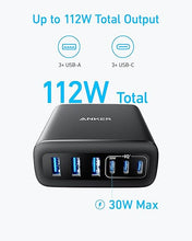 Load image into Gallery viewer, Anker Desktop Charger, Fast Charging USB C Charger, 112W Max 6-Port Charging Station, for iPhone, iPad, MacBook, Samsung and More (Cable Not Included)