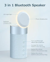 Load image into Gallery viewer, COLSUR Bluetooth Speaker, Magnetic Wireless Charger, Bluetooth Speakers with Night Light, 2 in 1 Wireless Charging Station