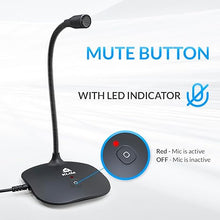 Load image into Gallery viewer, KLIM Talk USB Desk Microphone for Computer - New Version 2024 - Compatible with Any PC Laptop Mac PS4 - Professional Desktop Mic with Stand - Recording Gaming Streaming YouTube Podcast Mics
