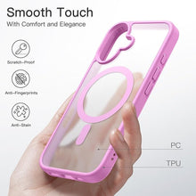 Load image into Gallery viewer, JETech Magnetic Case for iPhone 16 Plus 6.7-Inch Compatible with MagSafe, Translucent Matte Back Slim Shockproof Phone Cover (Pink)