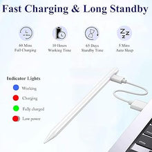 Load image into Gallery viewer, Stylus Pen for Android, CMARS POM Tip Magnetic Phone Pen, Fine Point Stylus Pens for Touch Screens, Tablet Pen for Samsung/Huawei/Lenovo/Vivo and Other Android Smartphone and Tablet Devices (White)