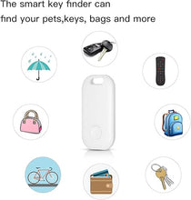 Load image into Gallery viewer, 2 Pack Key Finder Smart Bluetooth Tracker Item Finder Work with Apple Find My Item Locator Anti-Lost Device for Keys, Bags and More Global Positioning iOS Only (Black)