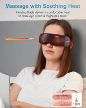 Load image into Gallery viewer, Eye Massager with Heat-Eye Massager for Migraines Relief-Foldable Eye Mask Massager with Music-Smart Goggles Relax Eye Strain-Reduce Eye Bags-Improve Sleep-Gifts for Women,Wife,Men,Parent