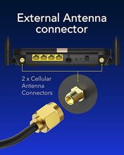 Load image into Gallery viewer, Cudy New AC1200 Unlocked 4G LTE Modem Router with SIM Card Slot, 1200Mbps Mesh WiFi, EC25-AFX Qualcomm Chipset, Detachable Cellular Antennas, DDNS, VPN, LT500D