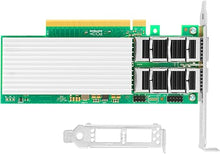 Load image into Gallery viewer, 100Gb PCI-E NIC Network Card for Intel E810-CQDA2, 25GbE/50GbE/100GbE Dual QSFP28 Ports, with Intel E810 CAM2 Chip,100GbE PCI Express 4.0 X16 Ethernet Adapter Support RDMA iWARP/RoCEv2/UEFI