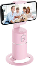 Load image into Gallery viewer, Auto Tracking Phone Holder,360° Rotation Face Body Track Mount,Tracking Tripod for Vlog Shooting Live Streaming,Build-in Battery,No APP Required(Pink)…