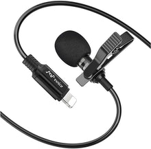 Load image into Gallery viewer, PoP voice Microphone Professional for iPhone Lavalier Lapel Omnidirectional Microphone for iPad, iPod, Condenser Mic for iPhone Audio & Video Recording, YouTube, Interview, Podcast, Vlogging(6.6 Feet)