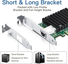 Load image into Gallery viewer, 10Gb RJ45 PCI-E Network Card NIC, Compare to Intel X550-T1, with Intel X550-AT Chip, Single RJ45 Port, PCI Express 3.0 X4, Ethernet Converged Network Adapter Support Windows/Linux/VMware Esxi