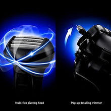 Load image into Gallery viewer, Panasonic ARC5 Electric Razor for Men with Pop-Up Trimmer, Wet/Dry 5-Blade Electric Shaver with Intelligent Shave Sensor and Multi-Flex Pivoting Head – ES-LV65-S (Silver)