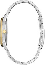Load image into Gallery viewer, Citizen Eco-Drive Disney Sorcerer’s Apprentice Mickey Two Tone Stainless Steel Watch, 3 Hand, Luminous, 40mm (Model: FE7064-71W)