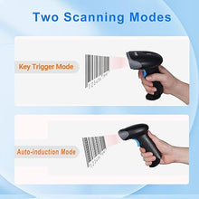 Load image into Gallery viewer, 1D 2D QR Barcode Scanner Wireless, Handheld Cordless Bar Codes Reader with 2000mAh Battery for Mobile Payment, Convenience Store, Supermarket, Warehouse Inventory