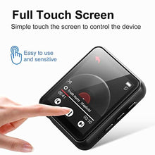 Load image into Gallery viewer, 64GB MP3 Player Bluetooth 5.3 Touch Screen Music Player Portable mp3 Player with Speakers high Fidelity Lossless Sound Quality mp3 FM Radio Recording e-Book MP3 Player Support (128GB), Black_874