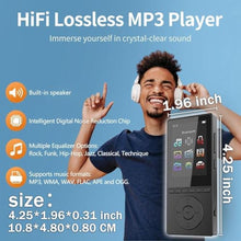 Load image into Gallery viewer, 64GB MP3 Player with Bluetooth 5.3, Music Player with HiFi Sound for Sports Runners, 2.4" Screen MP3 Player Built in HD Speaker Voice Recorder FM Radio E-Book, Expanded Up to 128GB, Earphone Included, Black_3755