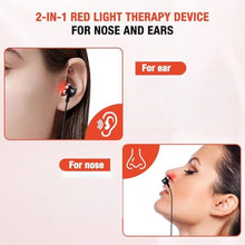Load image into Gallery viewer, 650nm Red Light Therapy Device for Nose & Ear, Portable Neck Hanging 2-in-1 Red Light Therapy Kit with Silicone Sleeve, Non-Invasive Nasal & Ear Soothing Device for Personal Wellness Easy to Use_429