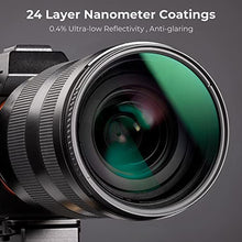 Load image into Gallery viewer, 67mm Circular Polarizers Filter, K&F CONCEPT Waterproof Circular Polarizing Filter with 24 Multi-Layer Coatings CPL Filter for 67mm Camera Lens (D-Series)_1265